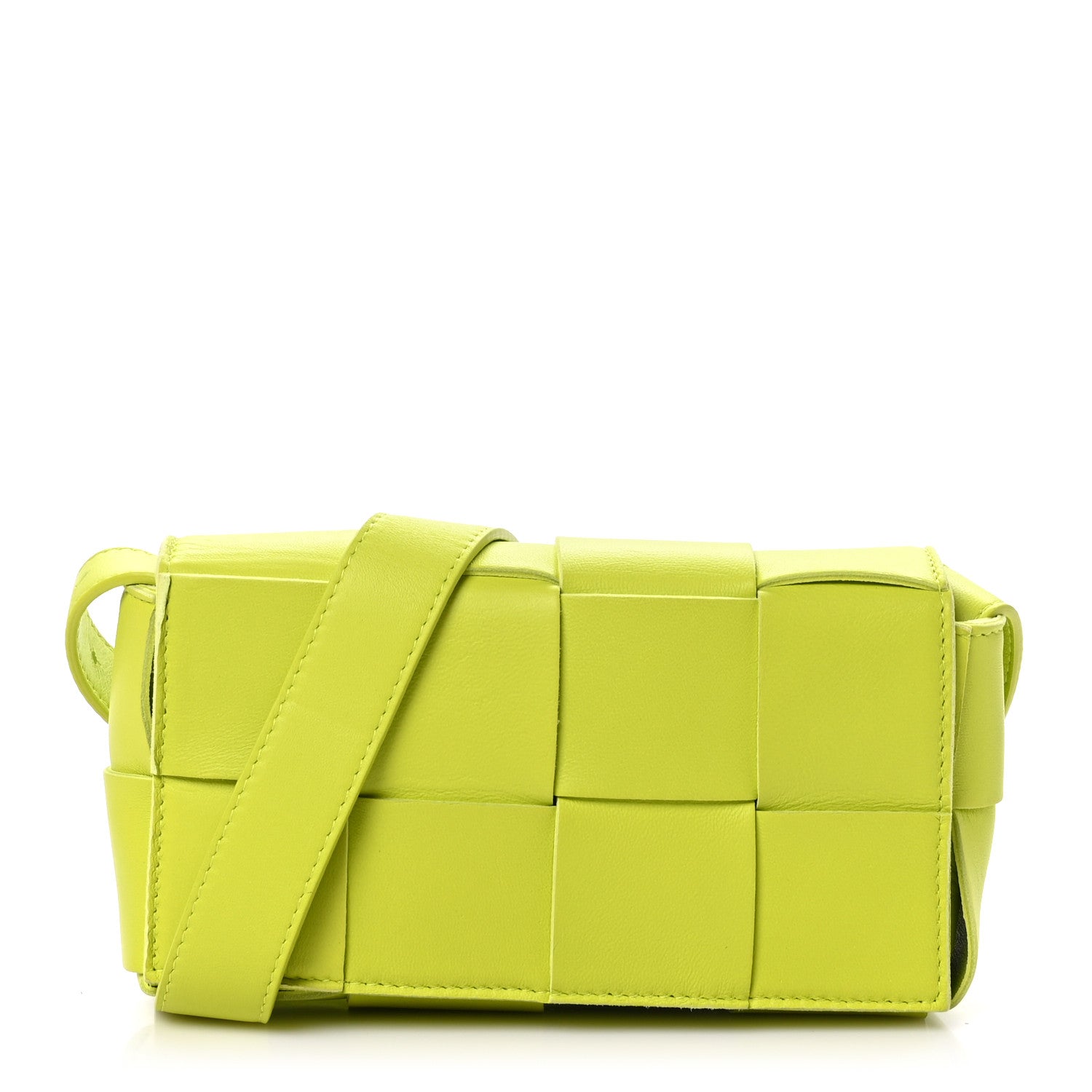 Bottega Veneta Nappa Intreccio Cassette Belt Bag Kiwi 1 of 9