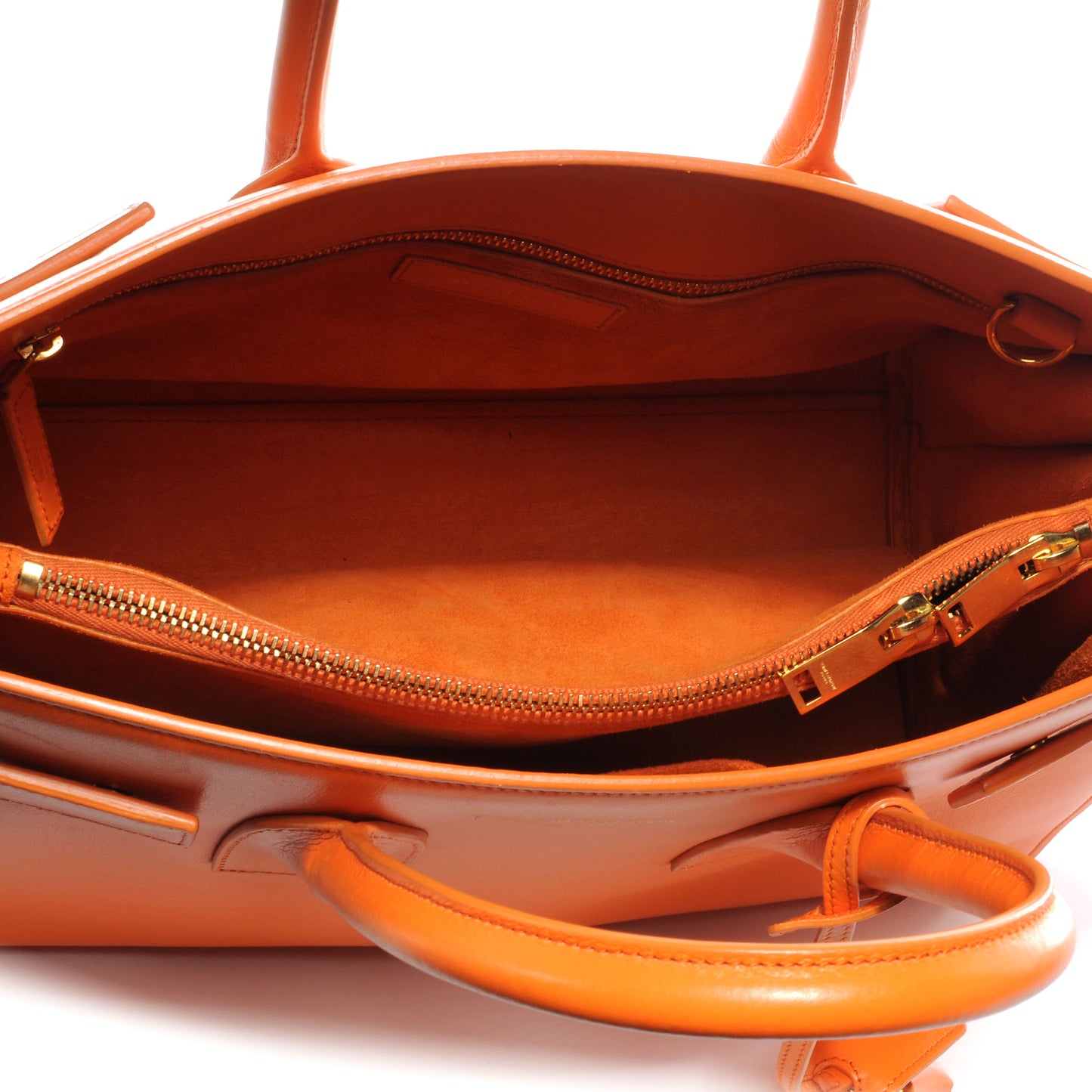 Leather Small Sac de Jour Orange