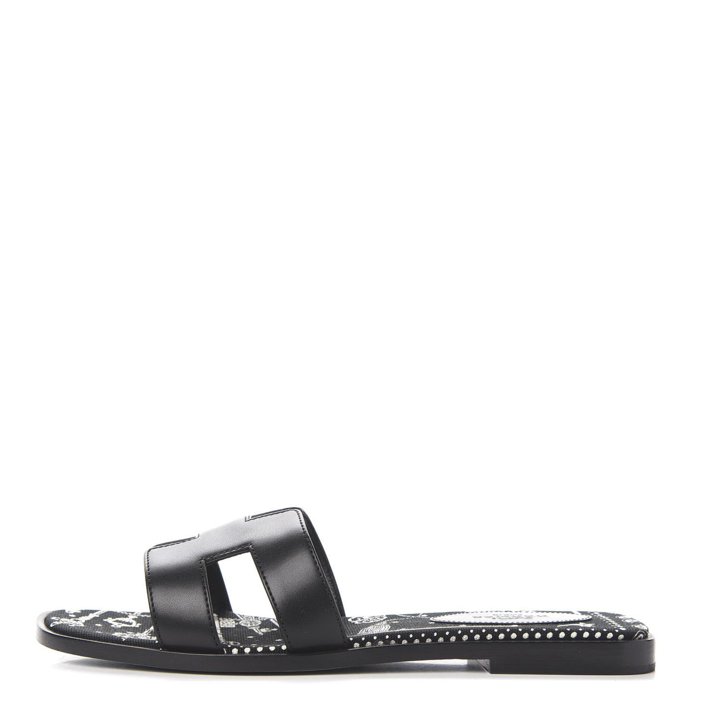 Calfskin Oran Sandals 36.5 Black