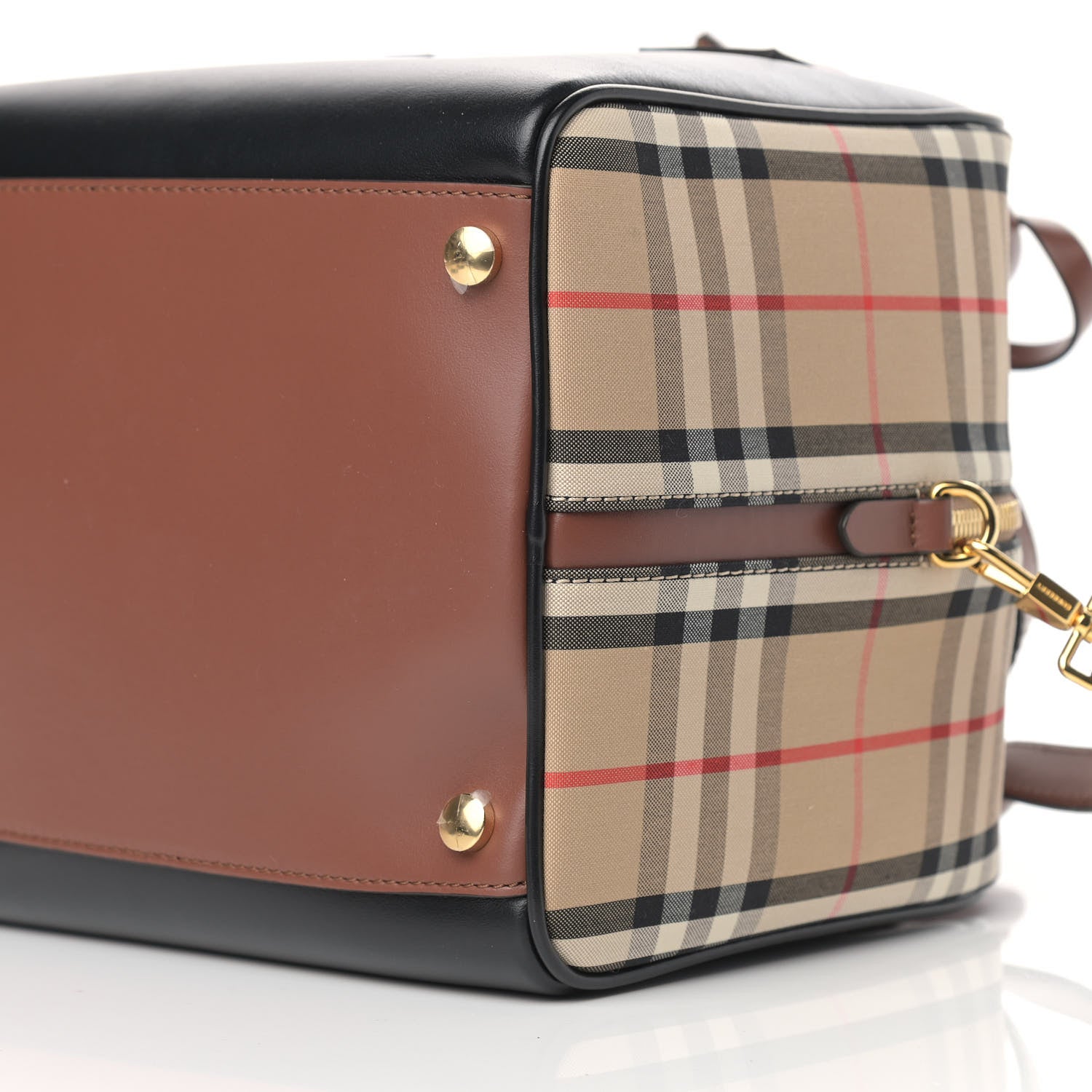 Burberry Smooth Calfskin Small Cube Bowling Bag Black 6 of 9