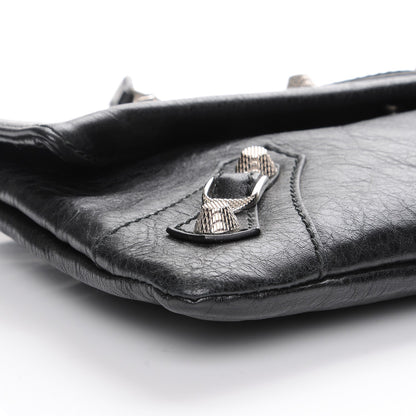 Balenciaga Agneau Giant 12 Silver Hardware Envelope Clutch Black 9 of 9
