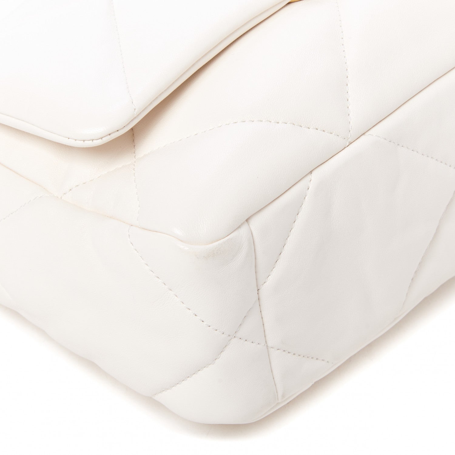 Chanel Lambskin Quilted Medium Chanel 19 Flap White 6 of 10
