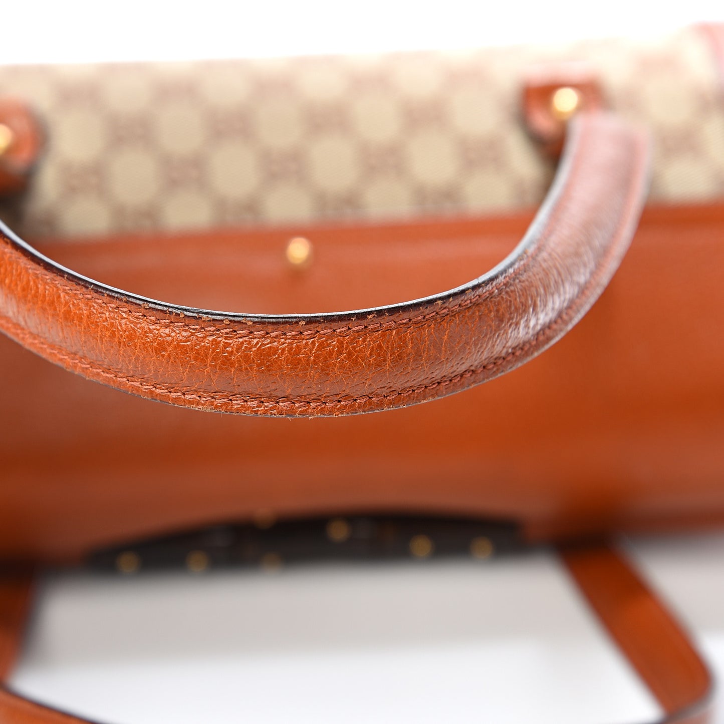 Monogram Bamboo Bullet Satchel Brown