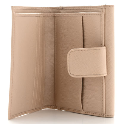 Prada Saffiano Metal Compact Flap Wallet Cipria 5 of 10