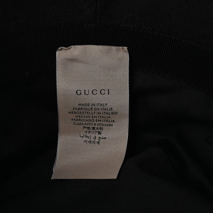 Gucci Monogram Textured Dollar Calfskin GG Jago Bucket Hat L Black 9 of 9