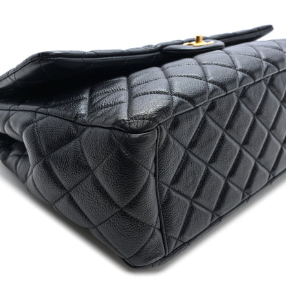 Chanel Grained Calfskin Quilted XXL Travel Flap Bag Black 9 of 10