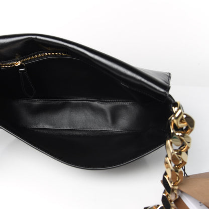 Burberry Lambskin Medium Olympia Chain Shoulder Bag Black 5 of 11