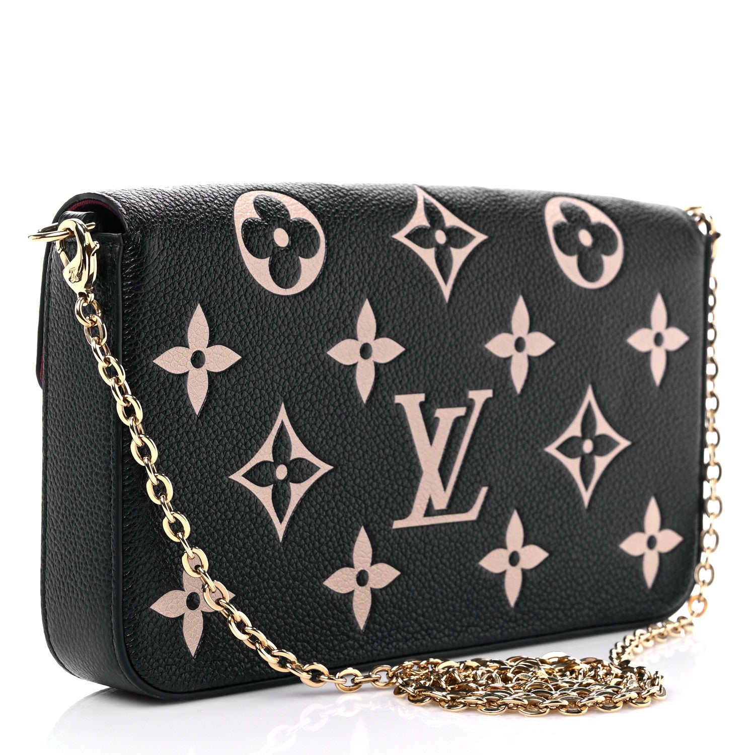 Louis Vuitton Empreinte Monogram Giant Felicie Pochette Black Beige 3 of 11