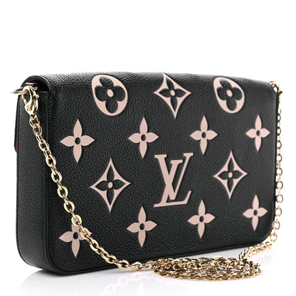 Louis Vuitton Empreinte Monogram Giant Felicie Pochette Black Beige 3 of 11