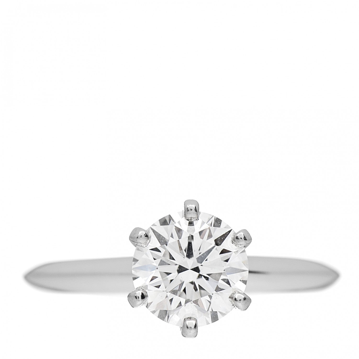 product image of TIFFANY Platinum Diamond 1.06ct Solitaire Engagement Ring 47 4 FASHIONPHILE