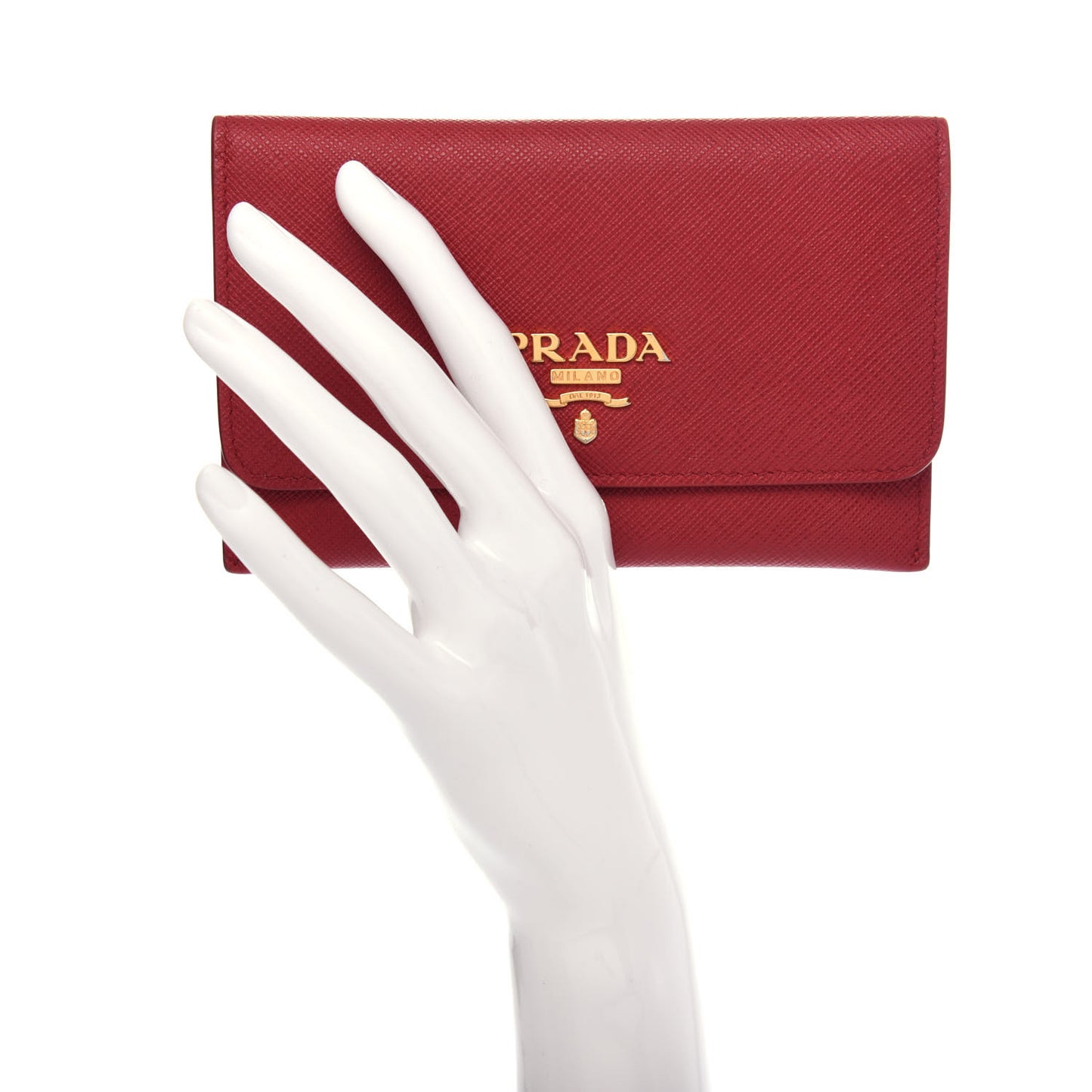 Saffiano Metal Flap Wallet Fuoco