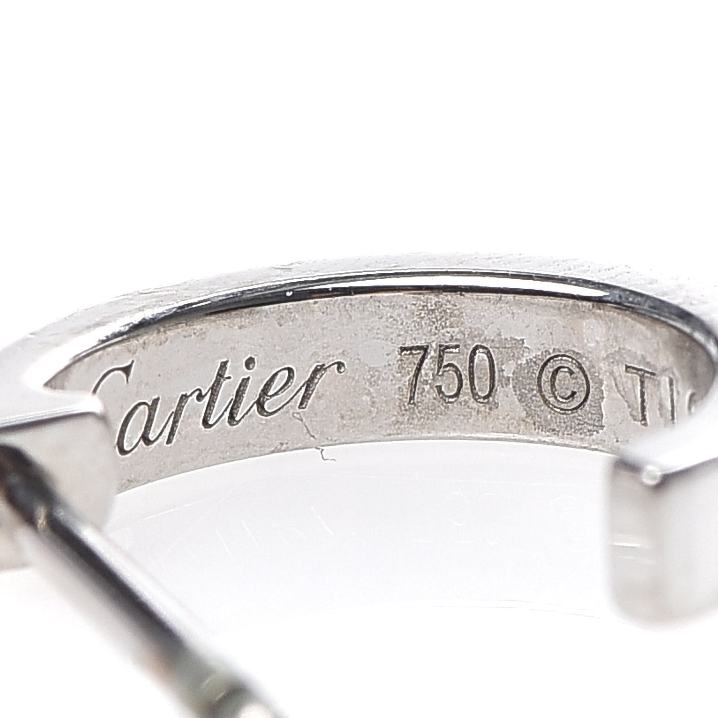 18K White Gold Small LOVE Hoop Earrings