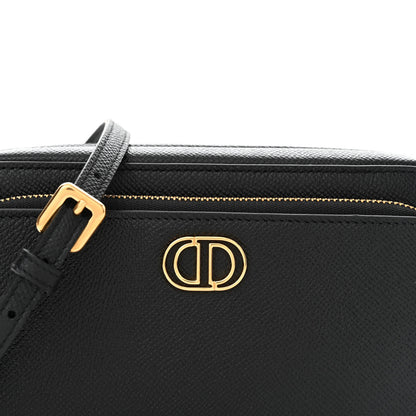 Christian Dior Grained Calfskin Caro Double Pouch Black 9 of 13