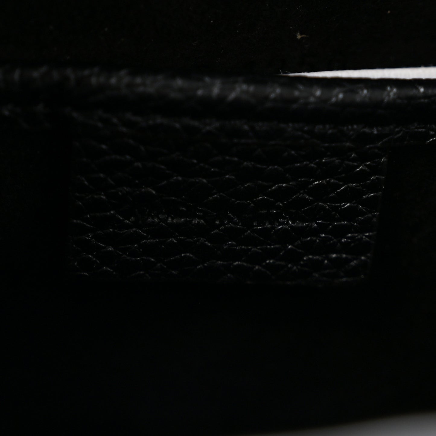 Drummed Calfskin Nano Luggage Black