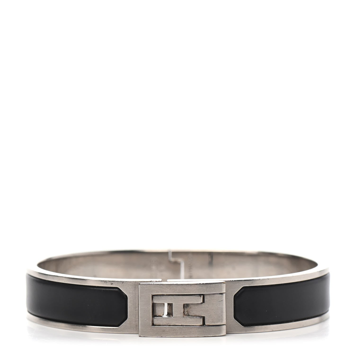 Hermes Matte Enamel Jet Bracelet T5 Black 1 of 3