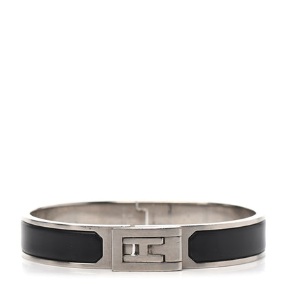 Hermes Matte Enamel Jet Bracelet T5 Black 1 of 3