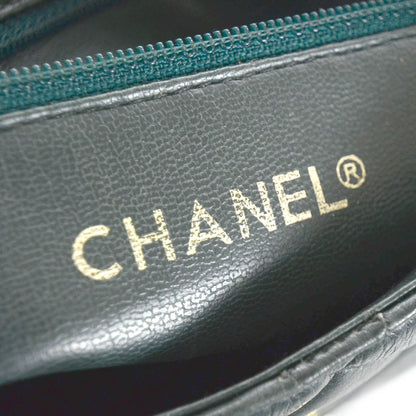 Chanel Lambskin Quilted Flap Bag Dark Green 10 of 13