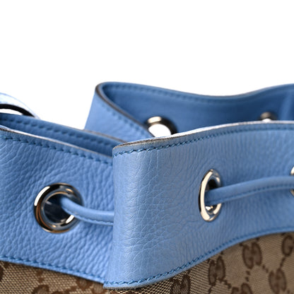 Gucci GG Monogram Calfskin Bucket Bag Blue 15 of 22
