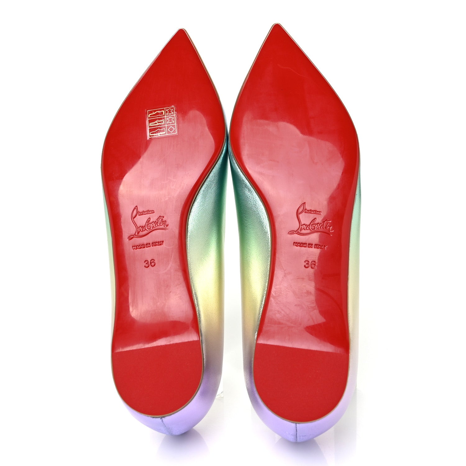 Christian Louboutin Iridescent Nappa Kate Flats 36 Multicolor 5 of 8