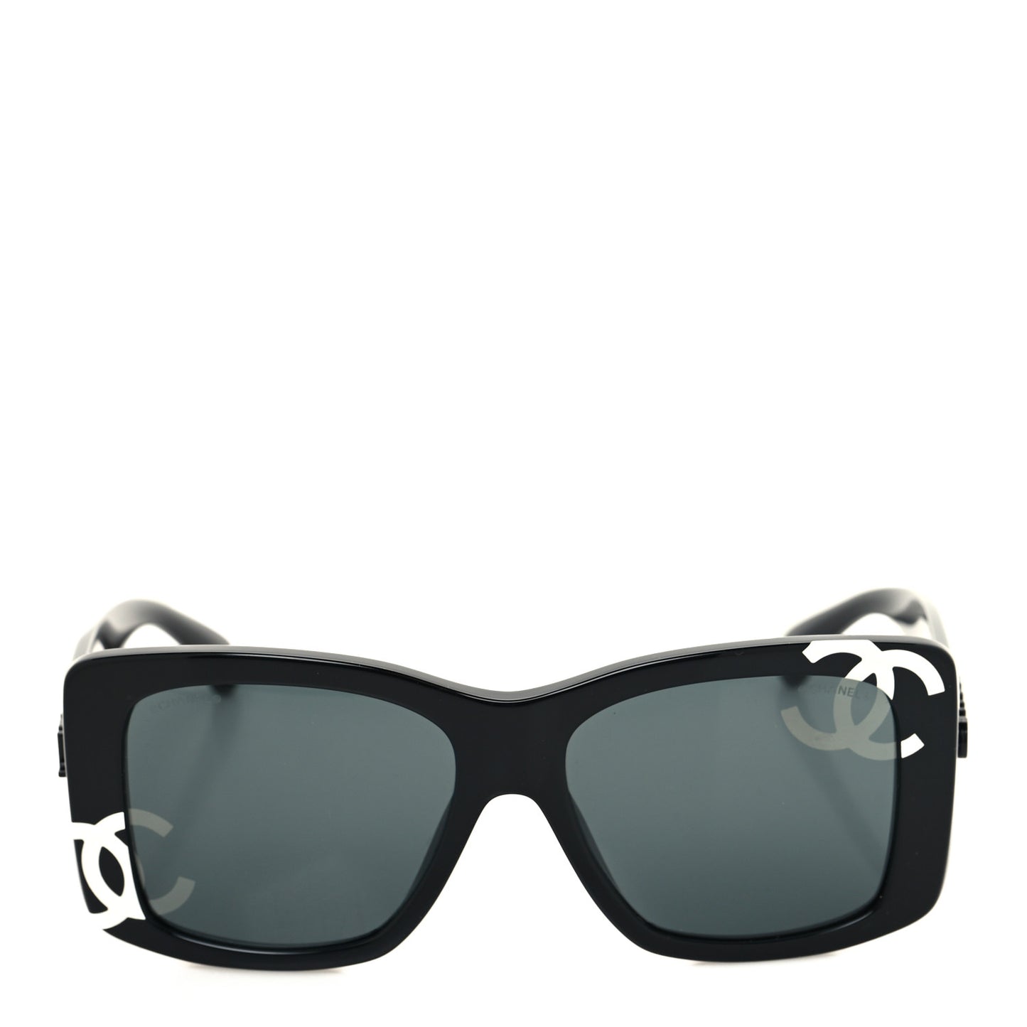 Acetate CC Logo Square Sunglasses 71472 Black