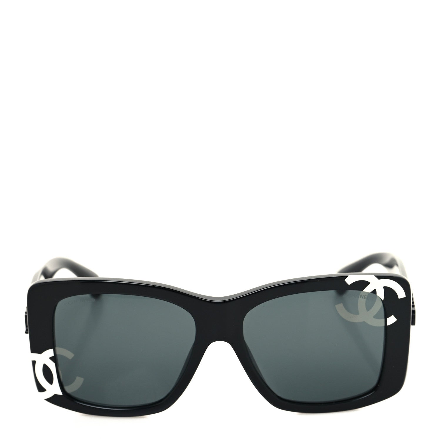 Chanel Acetate CC Logo Square Sunglasses 71472 Black 2 of 7