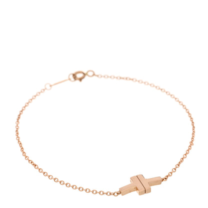 Tiffany 18K Rose Gold T Single Chain Bracelet 1 of 3