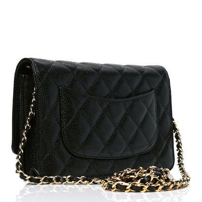 Chanel Caviar Quilted Wallet On Chain WOC Black 2 of 4