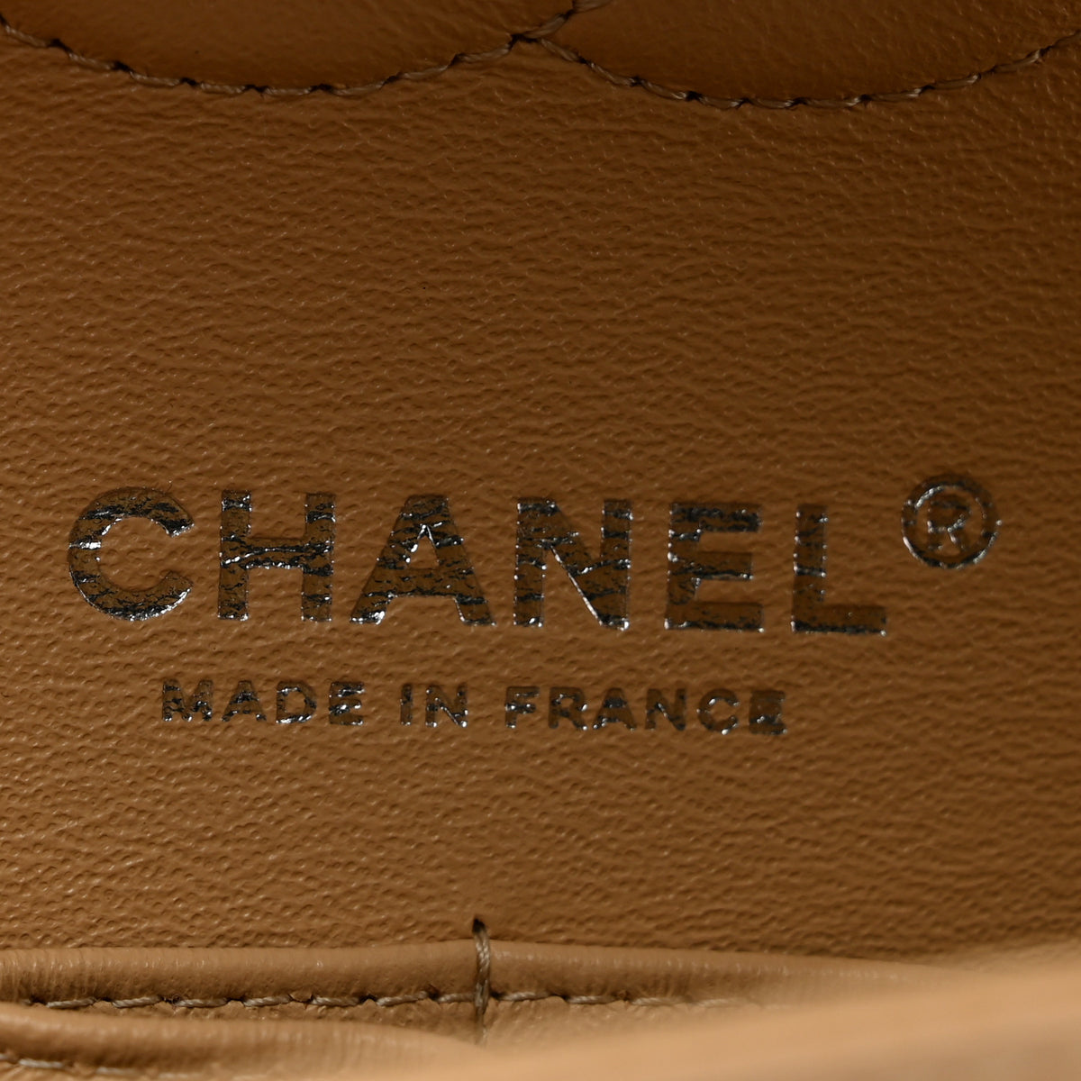 Caviar Quilted Small Double Flap Beige