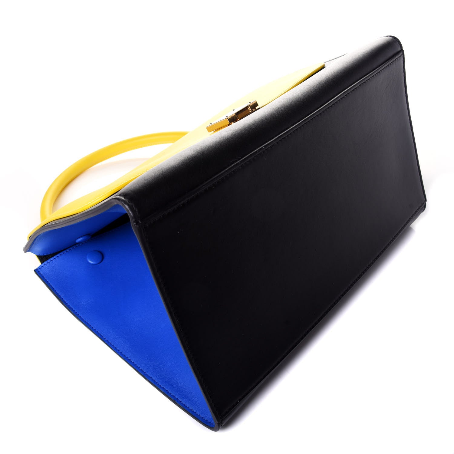 Celine Smooth Calfskin Tri-color Trapeze Sunflower 5 of 9