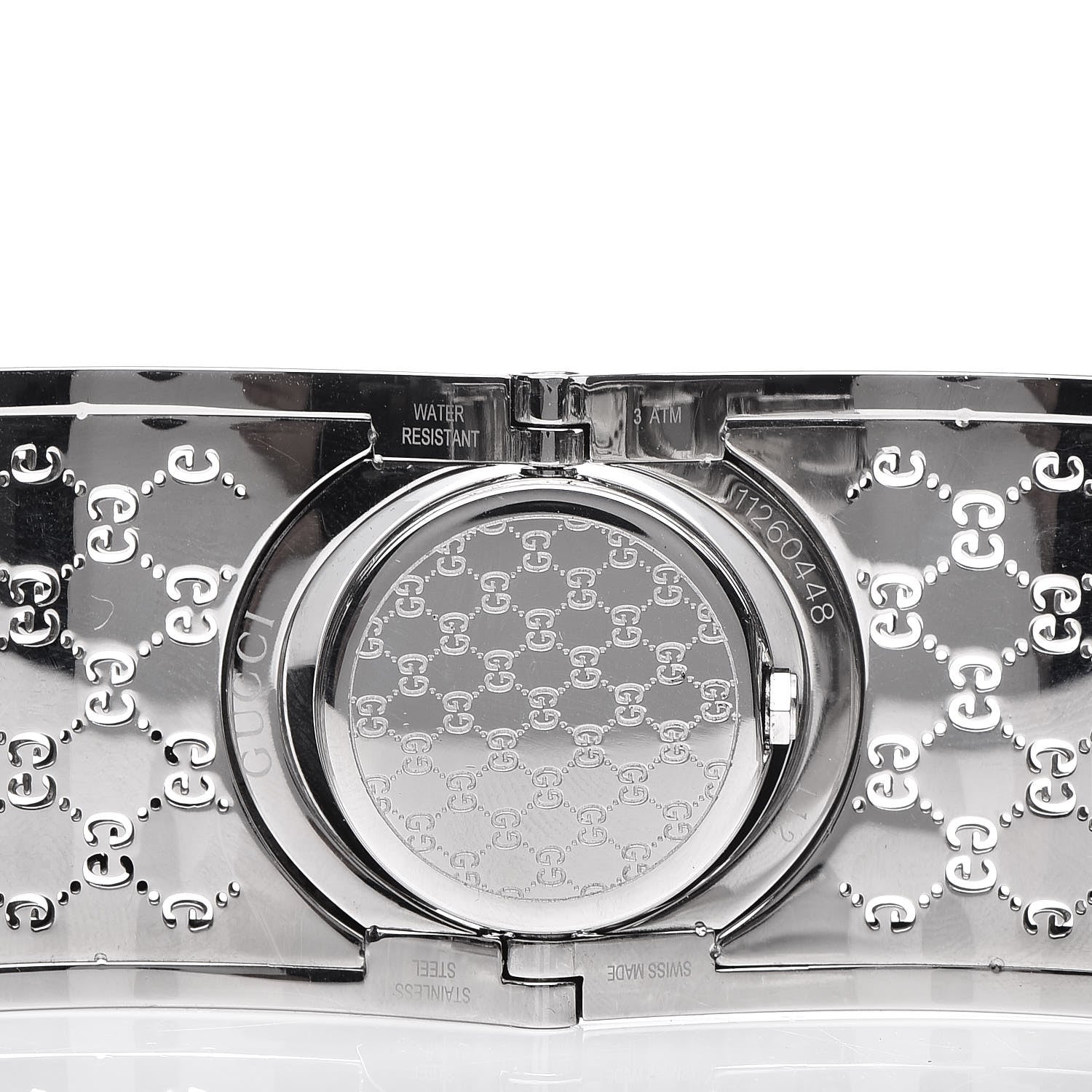 Gucci Stainless Steel Diamond Bezel 33mm Twirl Quartz Watch Brown 5 of 6