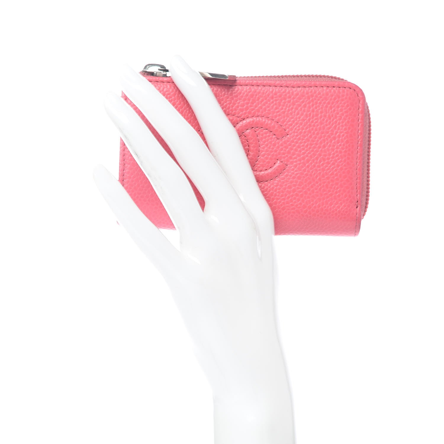 Chanel Caviar CC Key Holder Case Pink 2 of 8