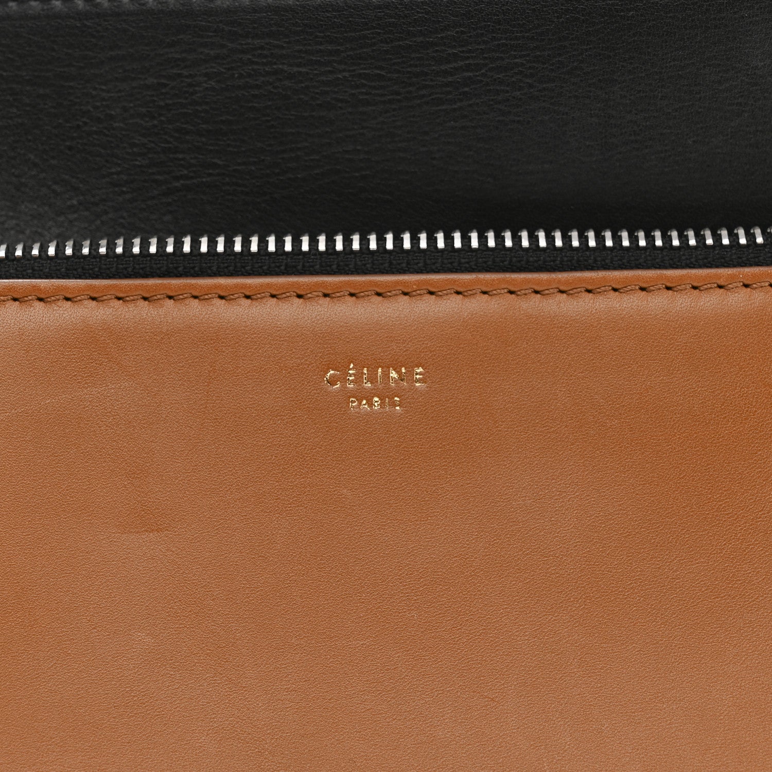 Celine Smooth Calfskin Medium Tri-Color Edge Shoulder Bag Tan 6 of 12