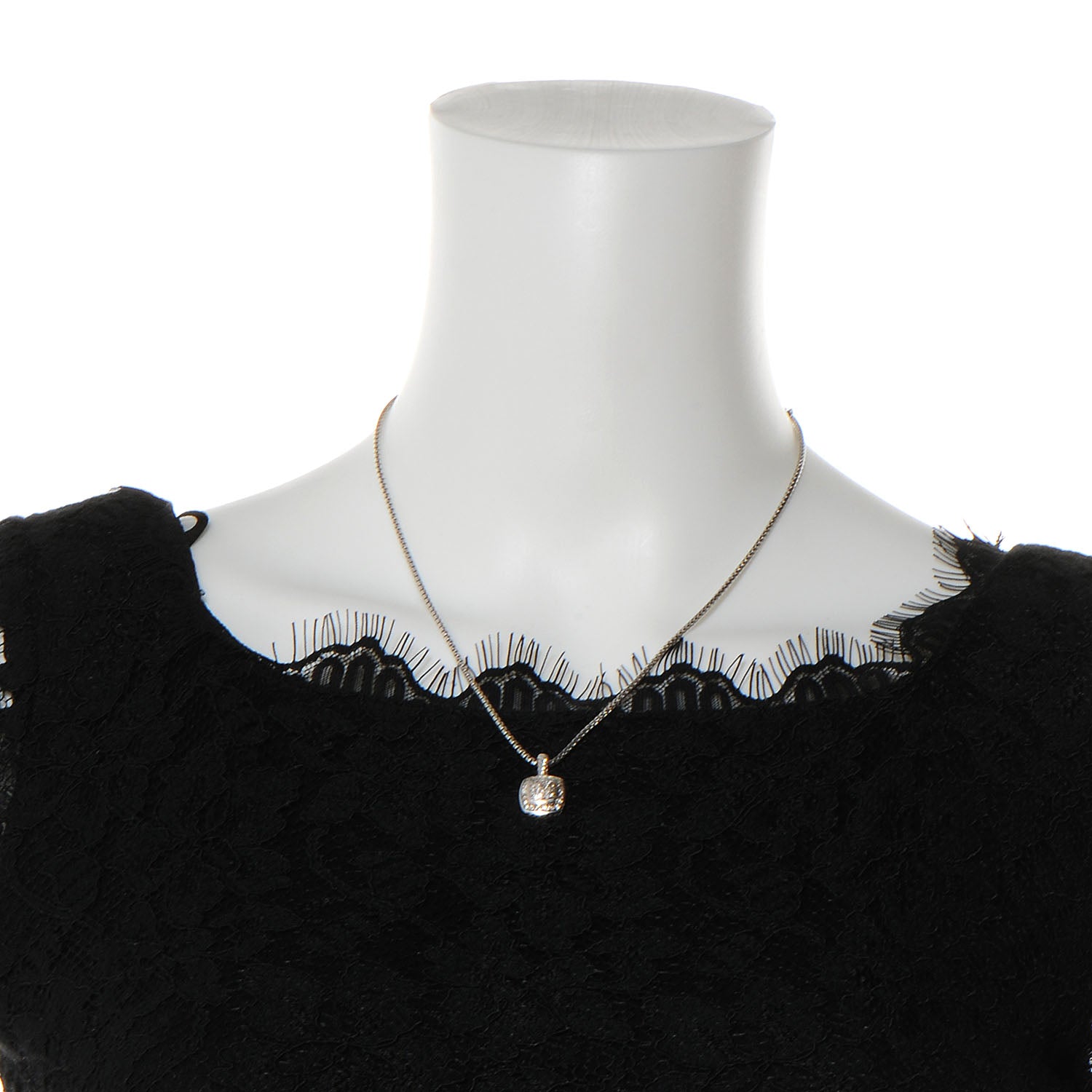David Yurman Sterling Silver Diamond Pave 7mm Petite Albion Pendant Necklace 2 of 5