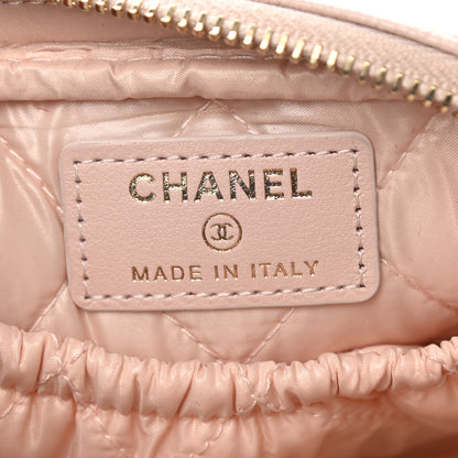 Chanel Caviar Quilted Small Curvy Pouch Cosmetic Case Light Pink 8 of 10