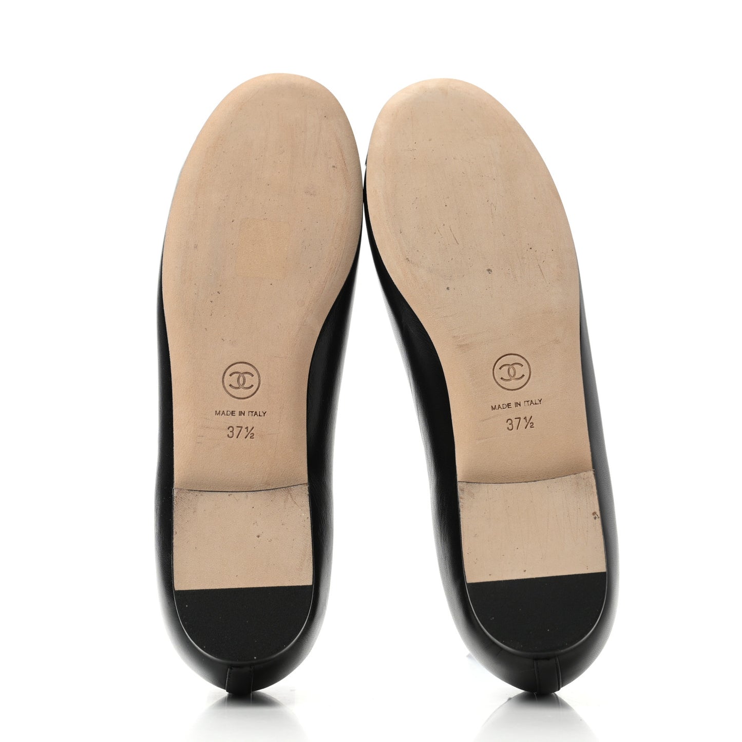 Lambskin Camellia Ballerina Flats 37.5 Black
