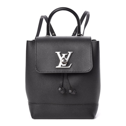 Louis Vuitton Calfskin Lockme Mini Backpack Black 1 of 9