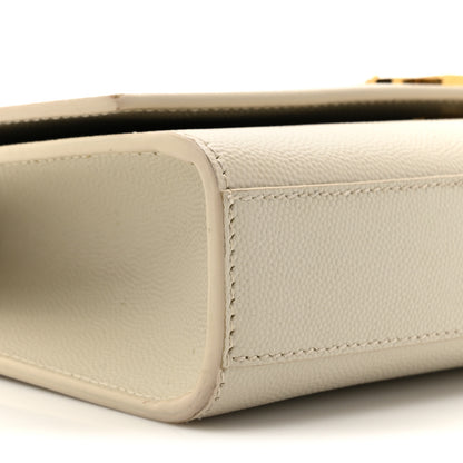Saint Laurent Grain De Poudre Medium Classic Monogram Kate Satchel Crema Soft 10 of 18