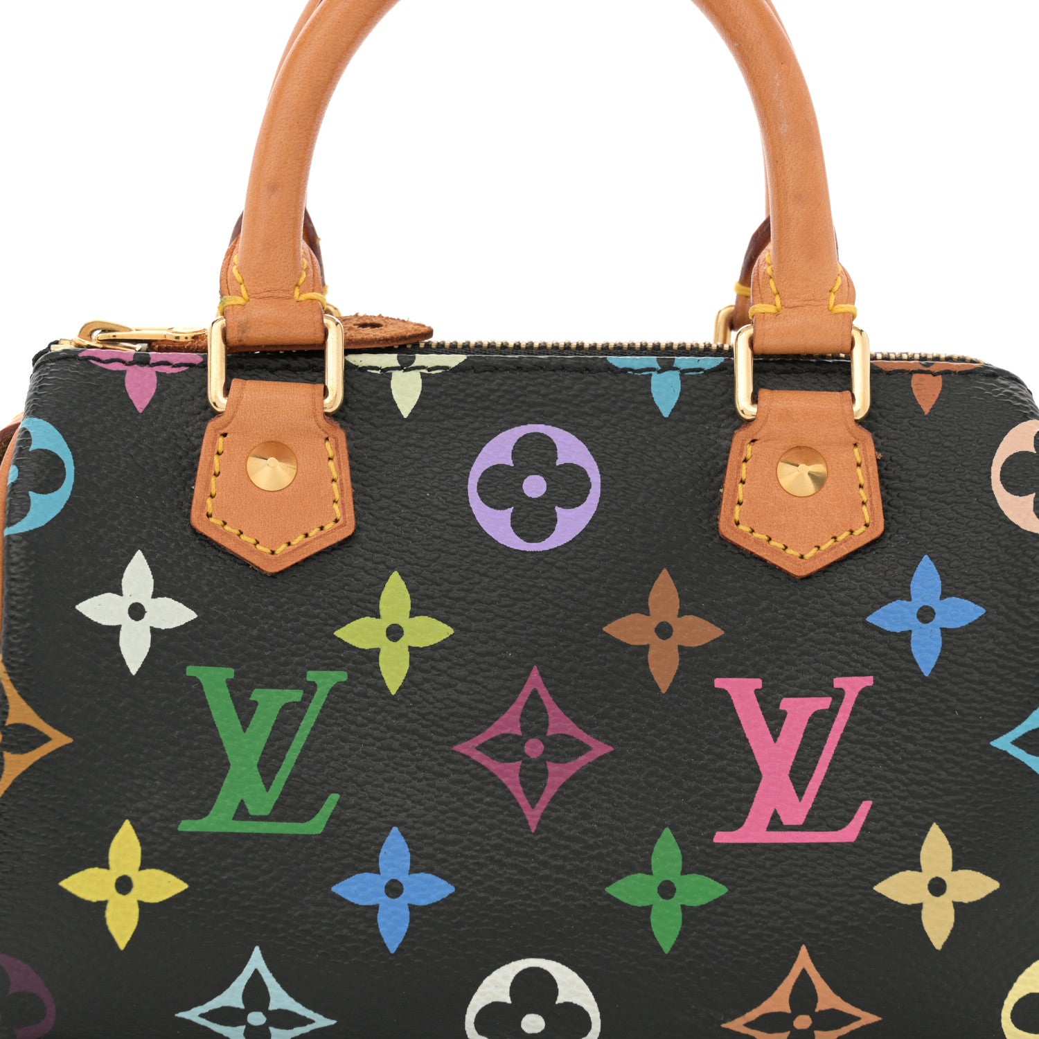 Louis Vuitton Monogram Multicolor Mini Sac HL Speedy Black 7 of 11