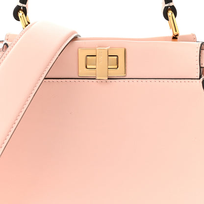 Fendi Vitello Seta Canvas FF Embroidered Mini Peekaboo Iconic Satchel Rosa Confetto 7 of 11