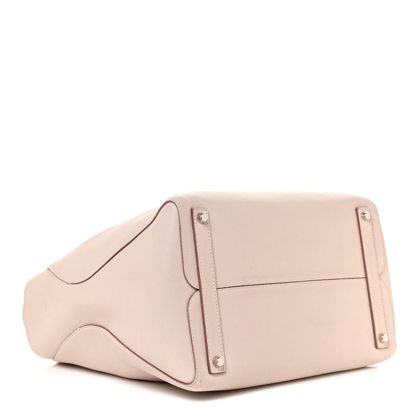 Supple Grained Calfskin Large Open Bar Tote Rose Poudre