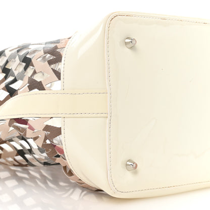 Burberry Patent PVC Supernova Check Net Drawstring Bag White 9 of 11