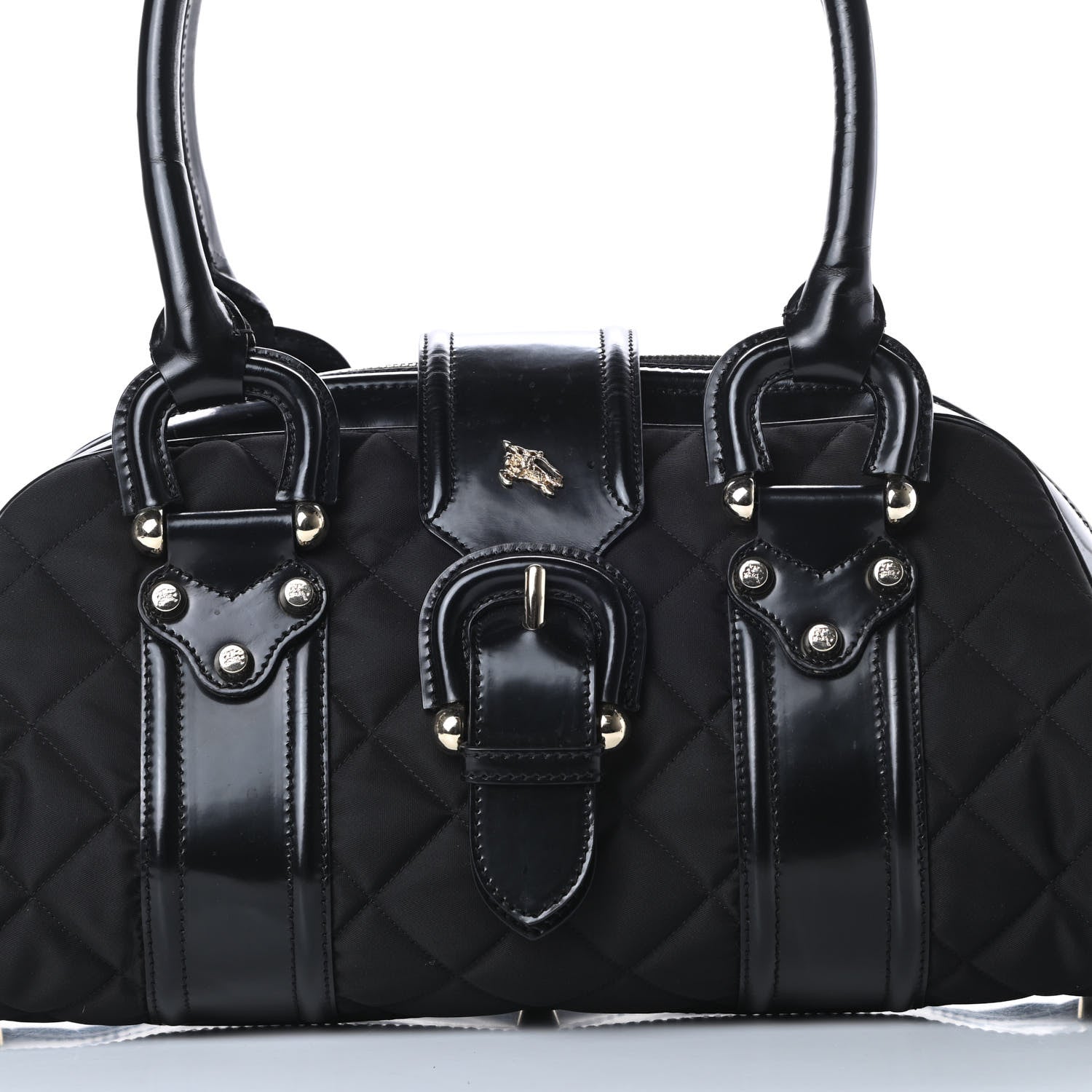 Burberry Nylon Quilted Smedna Satchel Black 9 of 14