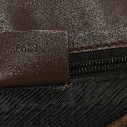 Gucci Monogram Lobster Clasp Jackie O Hobo Brown 7 of 10