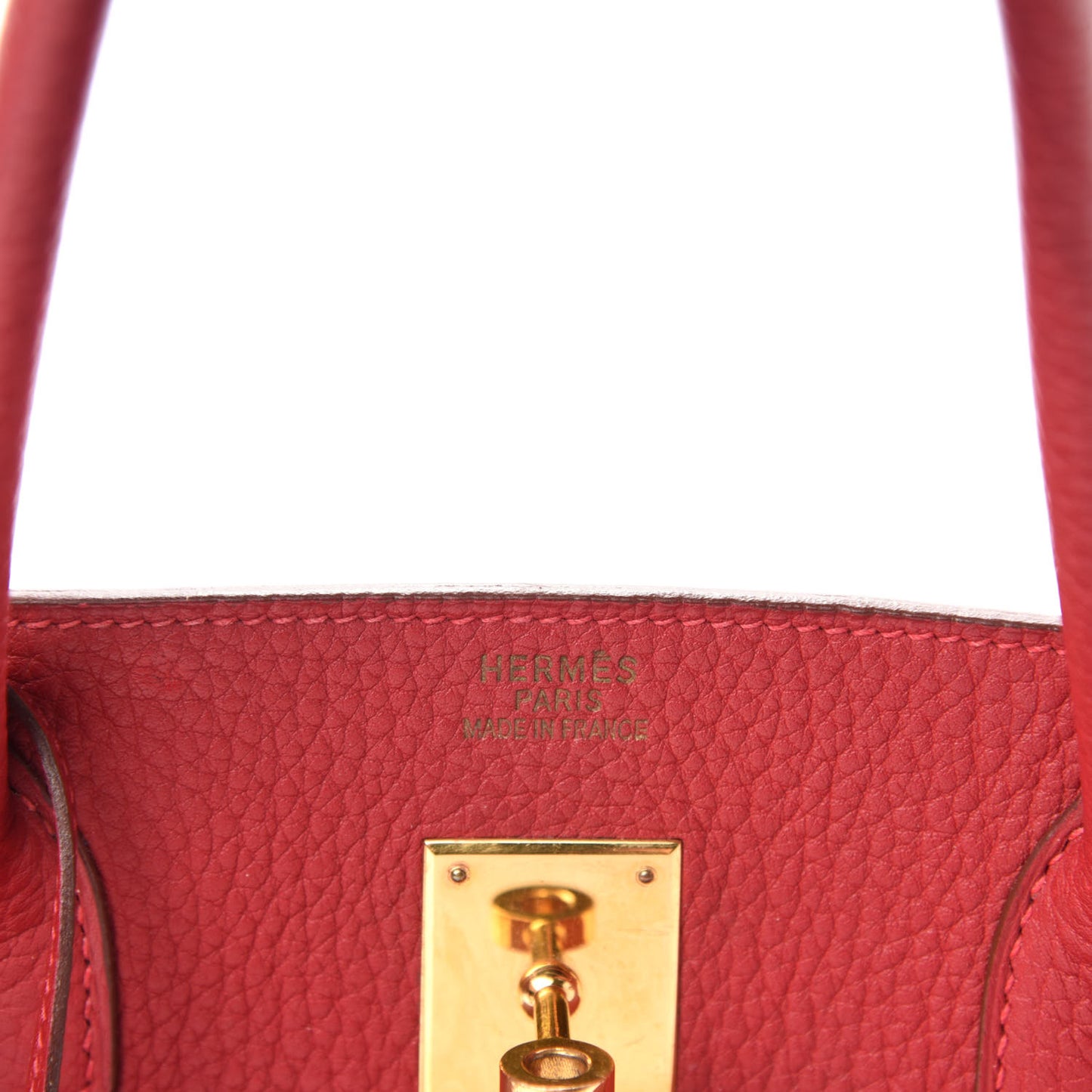 Taurillon Clemence Birkin 40 Rouge Casaque