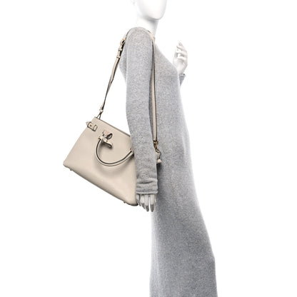 Burberry Derby Calfskin House Check Medium Banner Tote Beige Beige 2 of 21