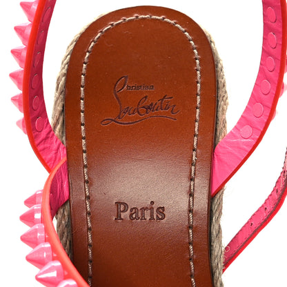 Christian Louboutin Patent Mafaldina 120 Wedge Sandals 37 Pink 6 of 7