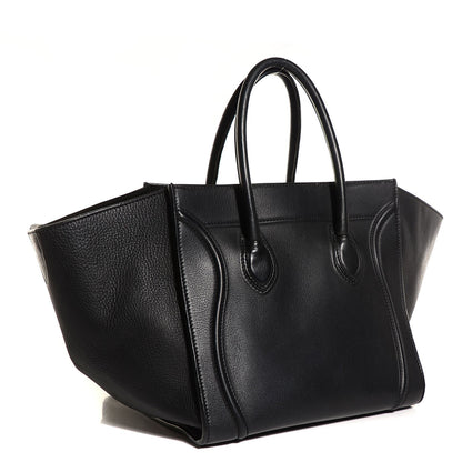 Celine Supple Calfskin Medium Phantom Luggage Black 3 of 8