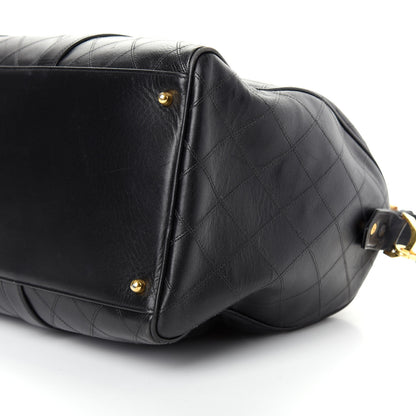 Chanel Calfskin Stitched CC Boston Black 6 of 9