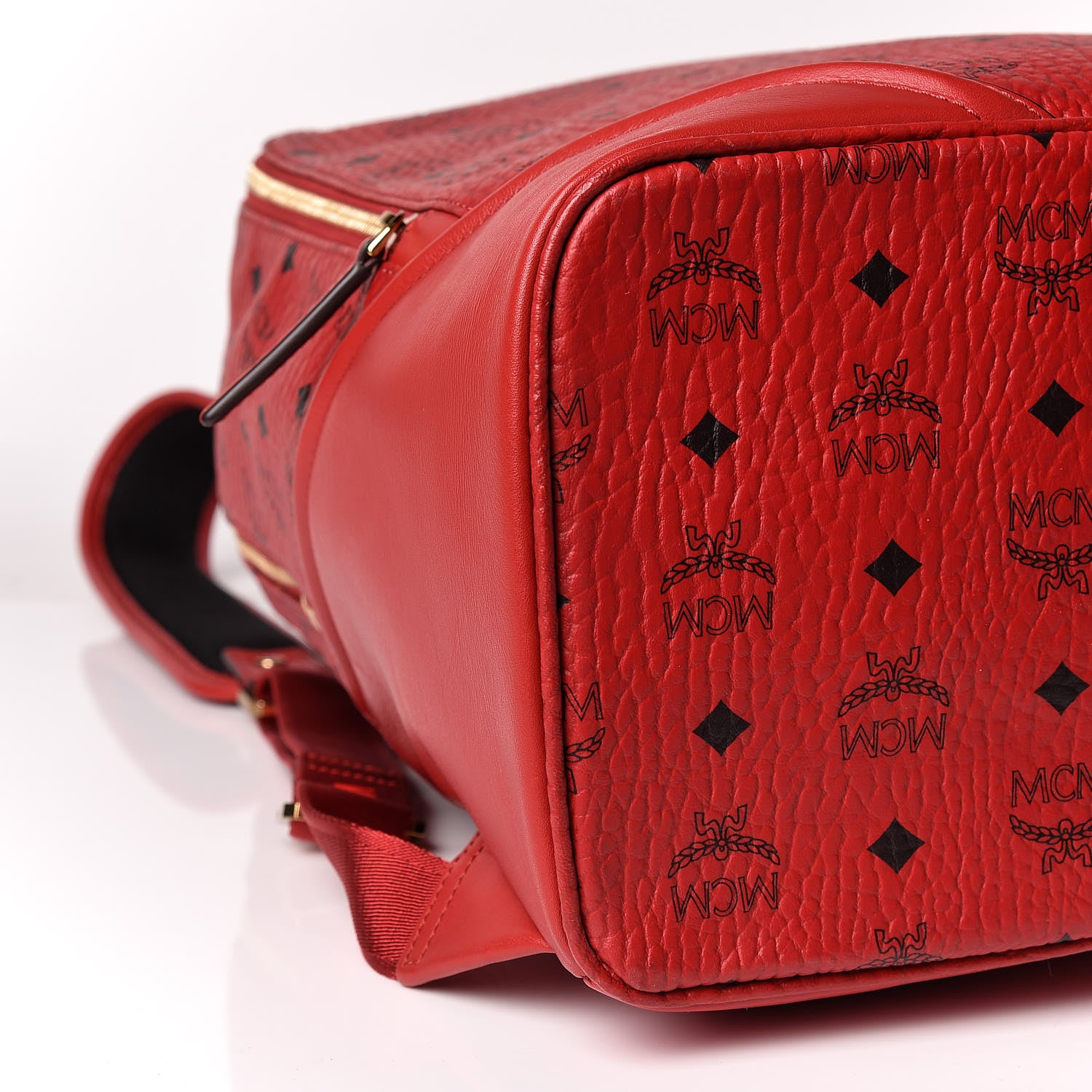 MCM Visetos Medium Duke Backpack Ruby Red 9 of 14