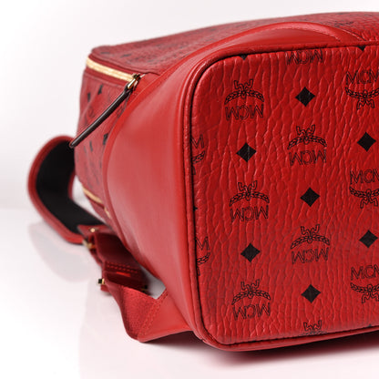 MCM Visetos Medium Duke Backpack Ruby Red 9 of 14